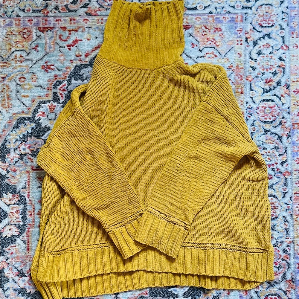 aerie mustard yellow turtle neck